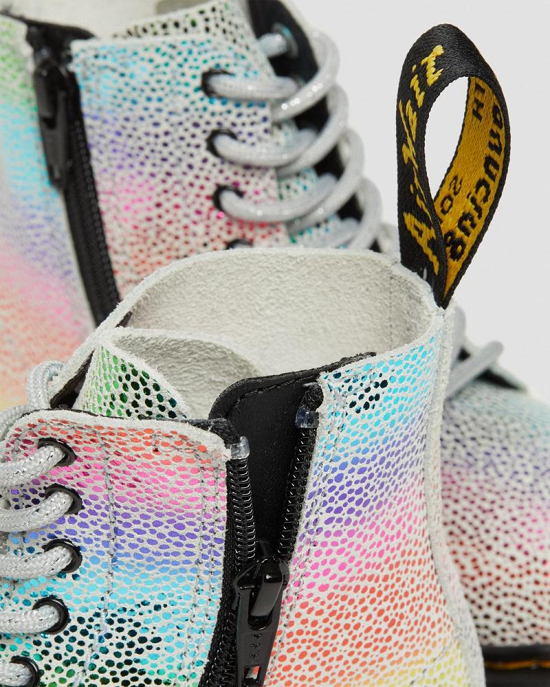 Kids' Dr Martens Toddler 1460 Pascal Iridescent Lace Up Boots Multicolor | AU 699HAP